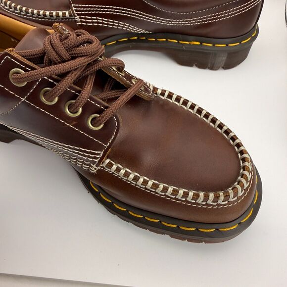 Dr. Martens Lowell Leather Moc Toe Shoes Butterscotch Brown Size USM 8 / USL 9 main image 5